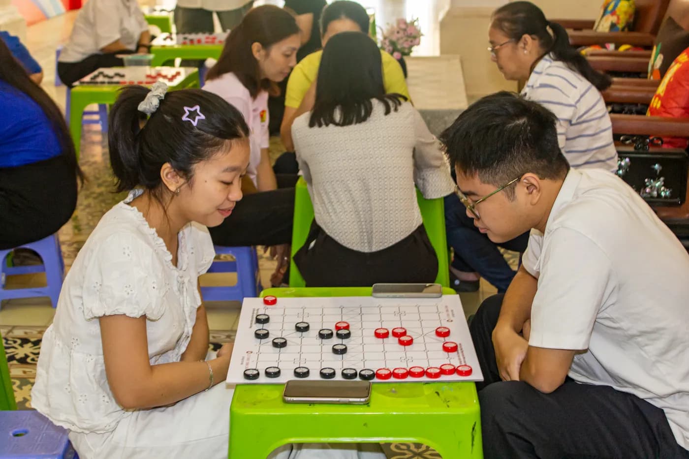 Hình ảnh các cán bộ tại Nhà Thiếu nhi TP.Hồ Chí Minh tham gia tập huấn Cờ Thủy Tinh Châu tại chương trình tập huấn tại Nhà Thiếu nhi Thành phố Hồ Chí Minh.