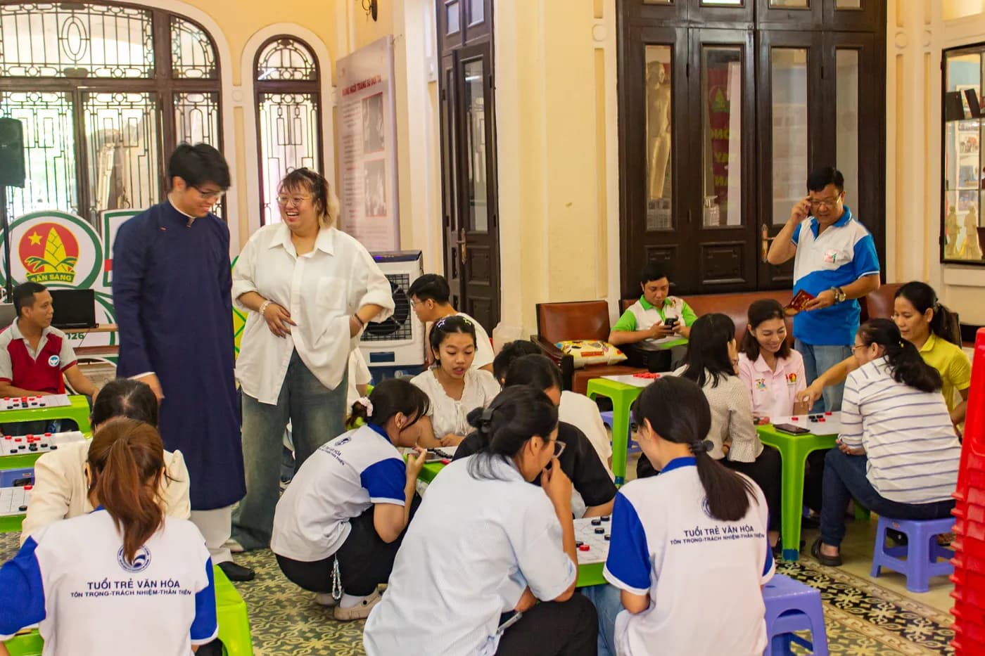 Hình ảnh các cán bộ tại Nhà Thiếu nhi TP.Hồ Chí Minh tham gia tập huấn Cờ Thủy Tinh Châu tại chương trình tập huấn tại Nhà Thiếu nhi Thành phố Hồ Chí Minh.
