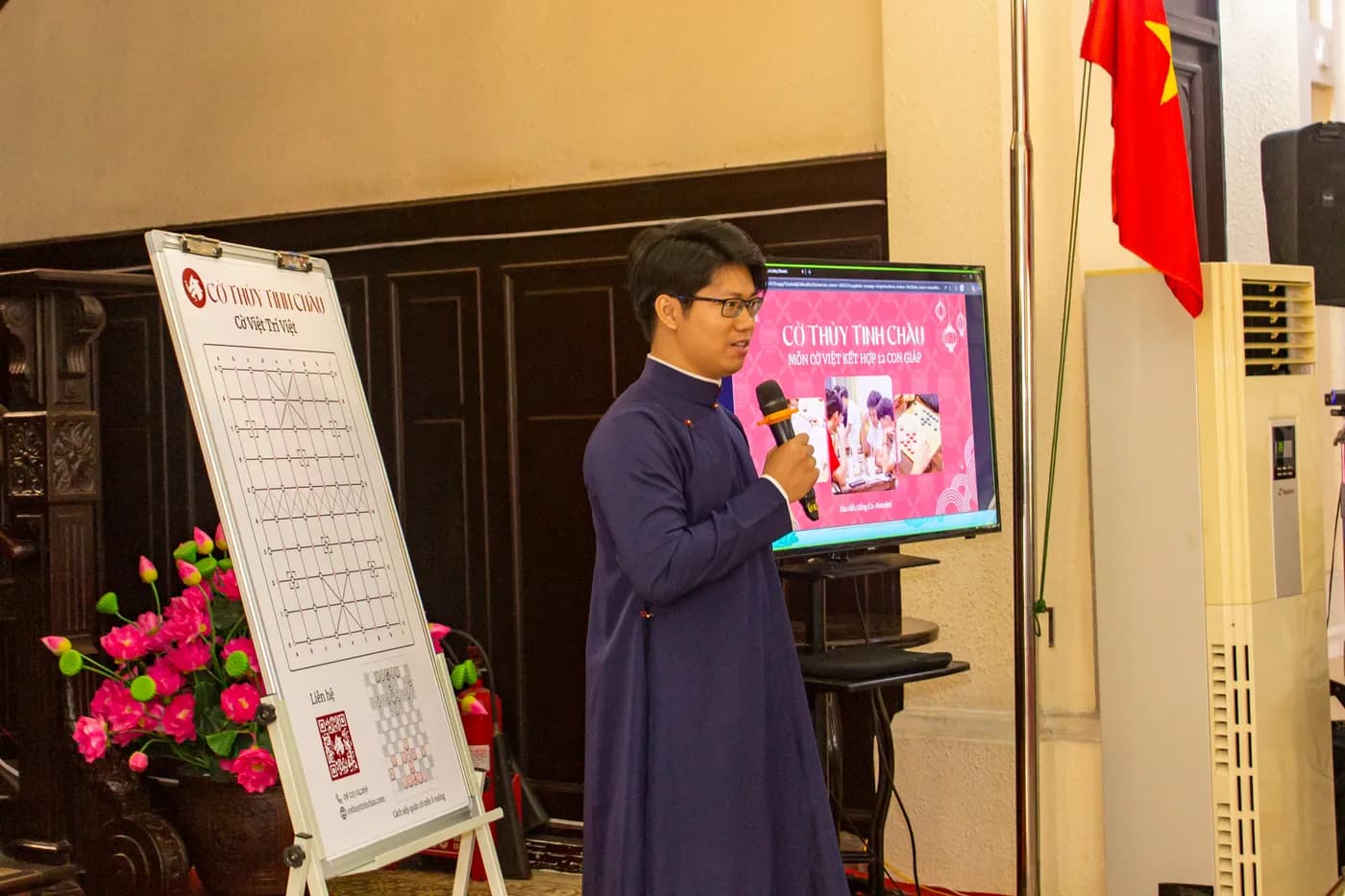 Hình ảnh Co-founder tập huấn về Cờ Thủy Tinh Châu tại chương trình tập huấn tại Nhà Thiếu nhi Thành phố Hồ Chí Minh.