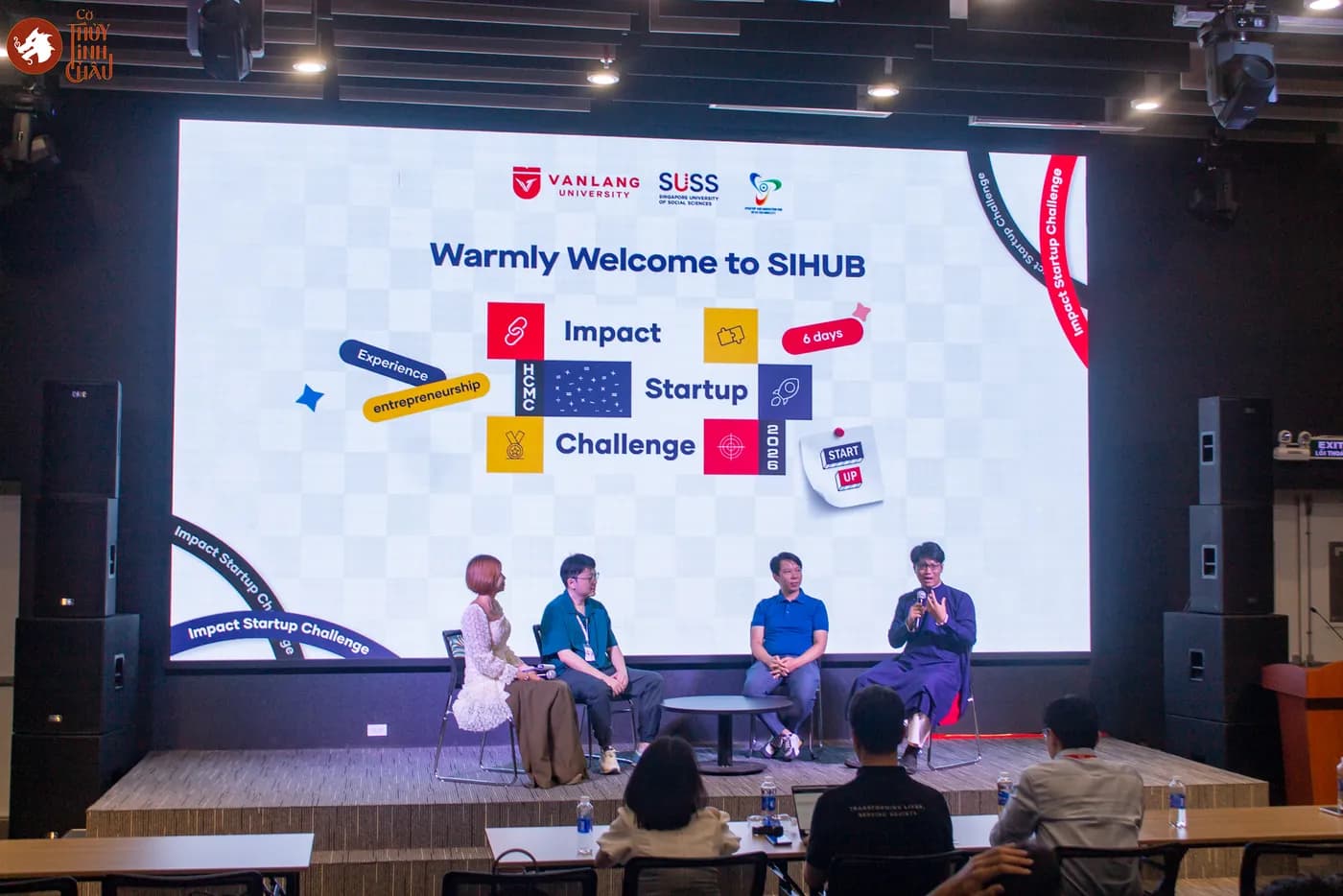 Hình ảnh các diễn giả trình bày tại chương trình Navigating Vietnam’s Startup Ecosystem: Perspectives from Builders, Enablers and Educators” được tổ chức tại SIHUB .