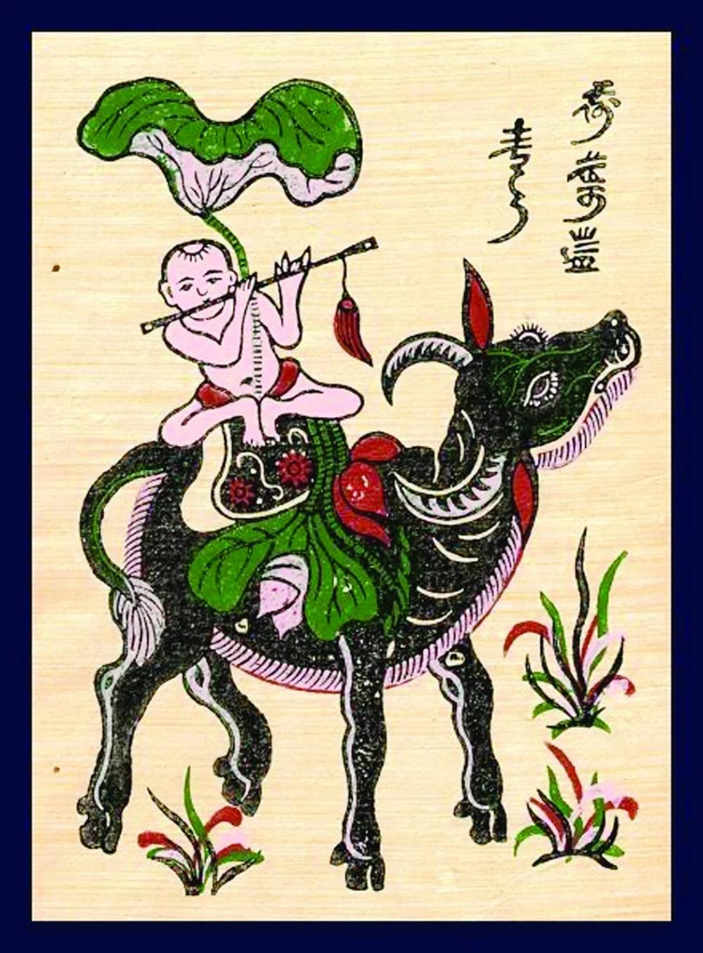 Tranh Đông Hồ - "Cậu bé chăn trâu"