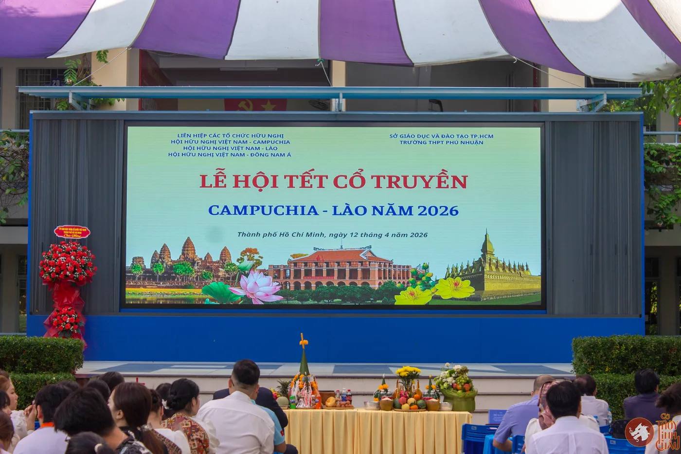 Hình ảnh sự kiện "Lễ hội Tết Cổ truyền Lào – Campuchia – Thái Lan" được tổ chức tại Trường THPT Phú Nhuận