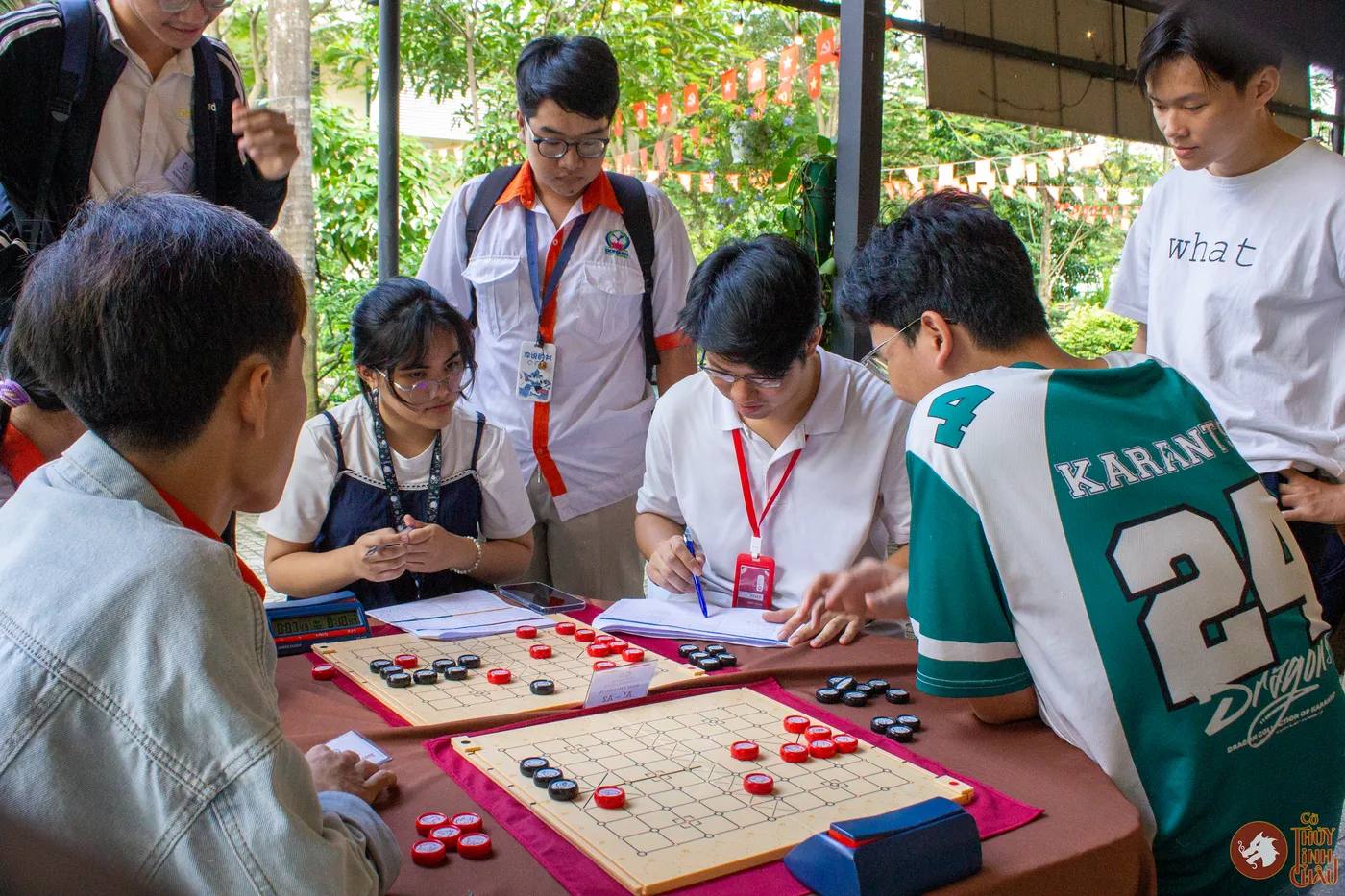 Giải đấu Danh Kỳ Lưu Truyền 3 - BTC cùng một số kỳ thủ tổng kết điểm vòng bảng sau nhiều giờ thi đấu