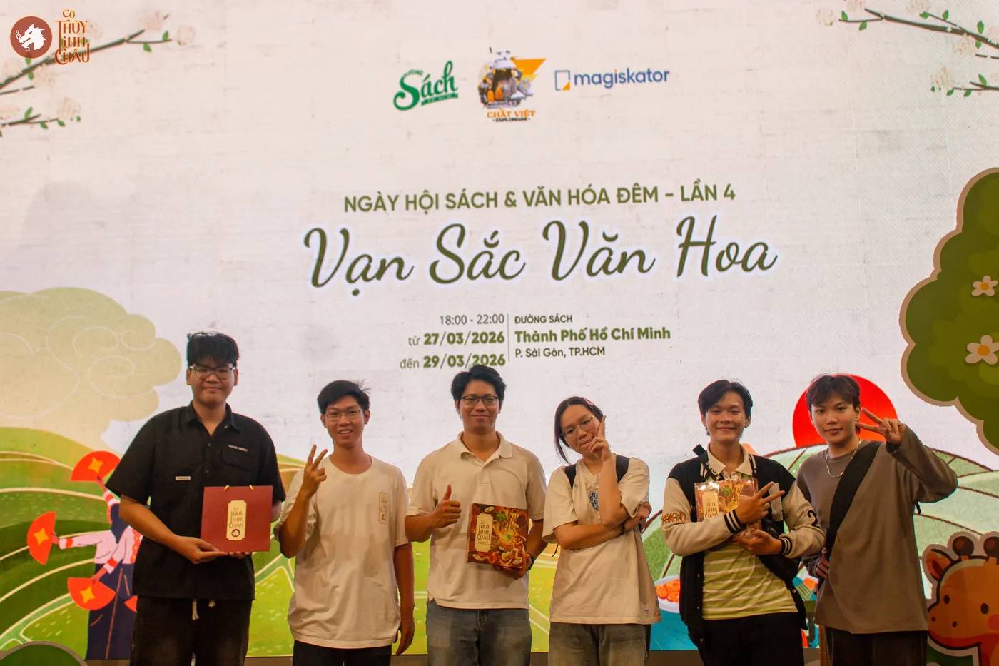 Hình ảnh Team Cờ Thủy Tinh Châu tại sự kiện "Vạn Sắc Văn Hoa" thuộc Đường Sách Thành phố Hồ Chí Minh 