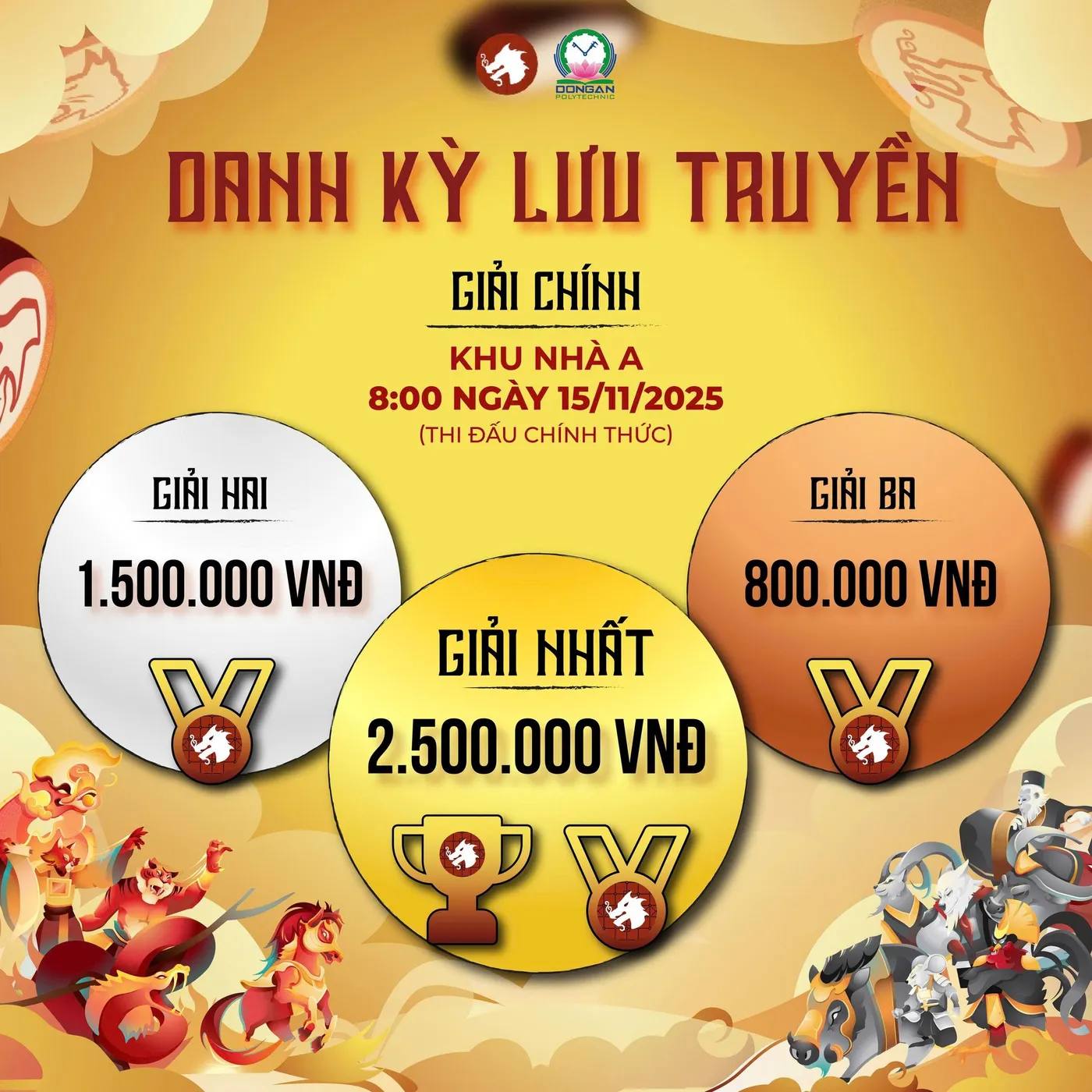 Hình ảnh Call to Action Giải đấu Danh Kỳ Lưu Truyền - Trường Cao đẳng Công nghệ cao Đồng An - Lần 1 2025