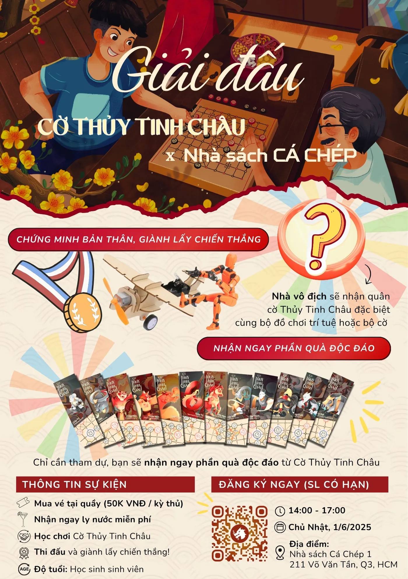 Call to Action Giải đấu Cờ Thủy Tinh Châu Mini tại Nhà sách Cá Chép