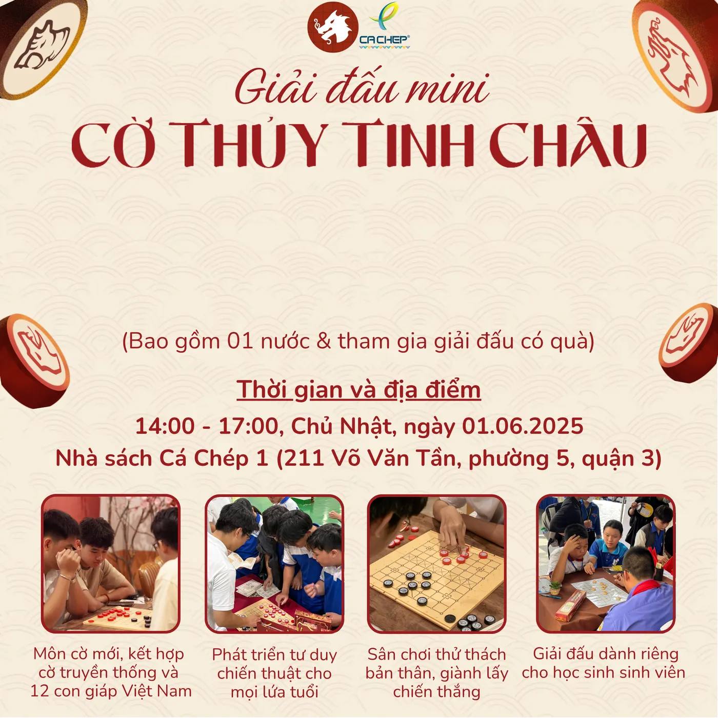 Call to Action Giải đấu Cờ Thủy Tinh Châu Mini tại Nhà sách Cá Chép