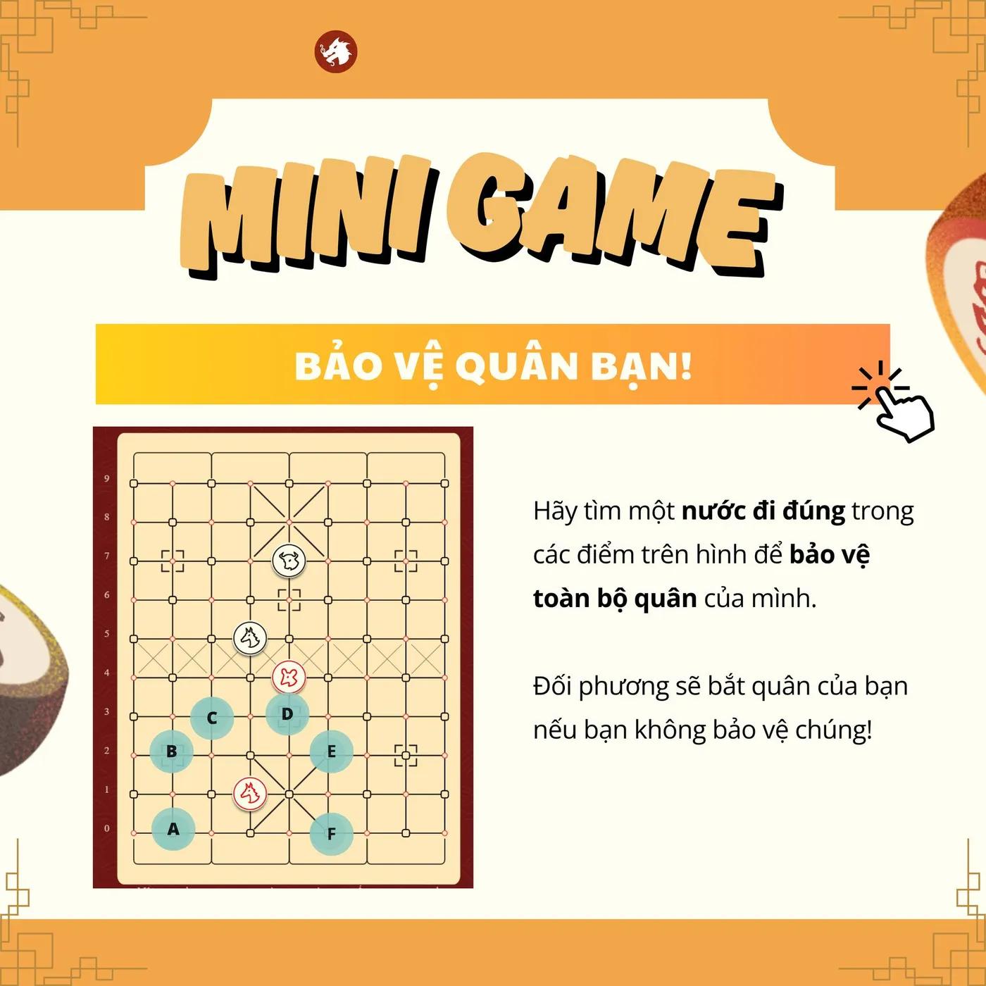 Hình minigame Cờ Thủy Tinh Châu - Cứu nguy quân tốt - Thế Cờ Đơn Giản