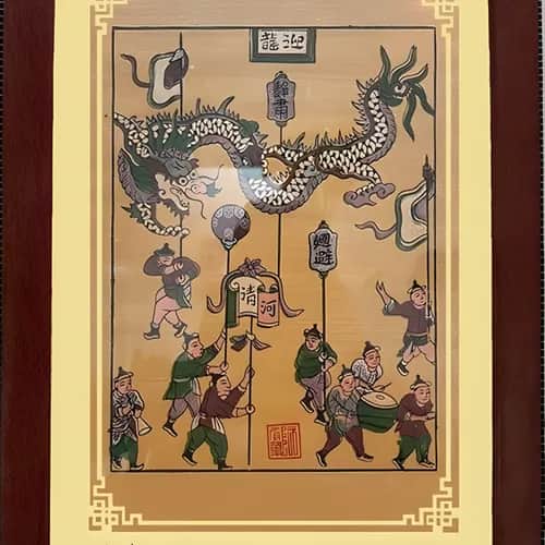 [Lăng Kính Đông Tây] Tranh Đông Hồ "Rước Rồng"